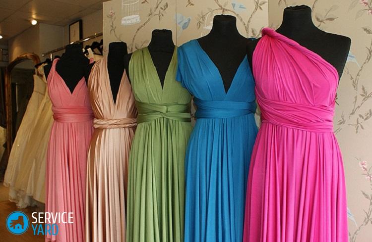 Two-Birds-Bridesmaid-Dresses-Multicolored-On-Mannequins